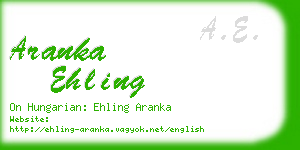 aranka ehling business card